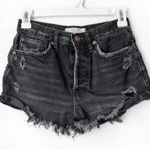 Free People Charcoal Jean Shorts